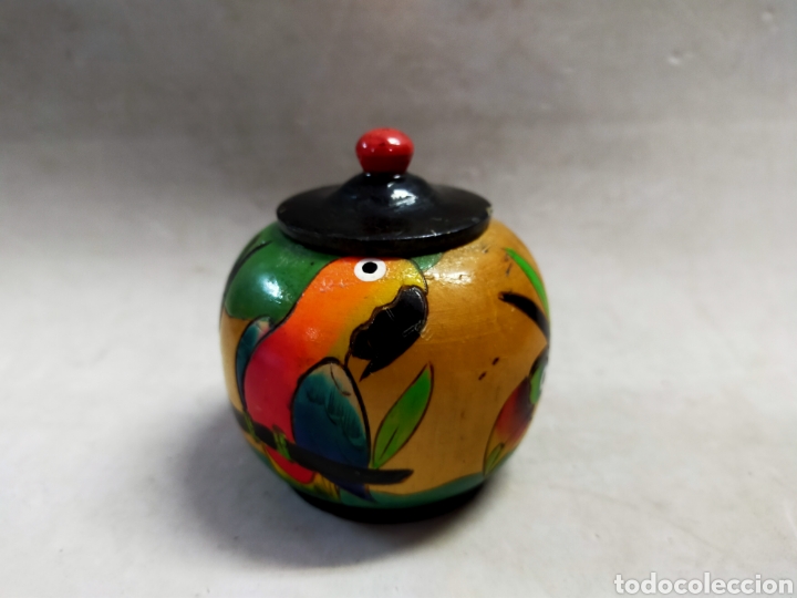 Antig&uuml;edades: CAJA DE MADERA, CON LOROS - Foto 2
