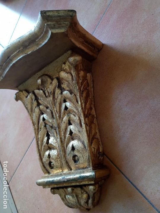 Antig&uuml;edades: Mensula de madera tallada y pan de oro - Foto 5