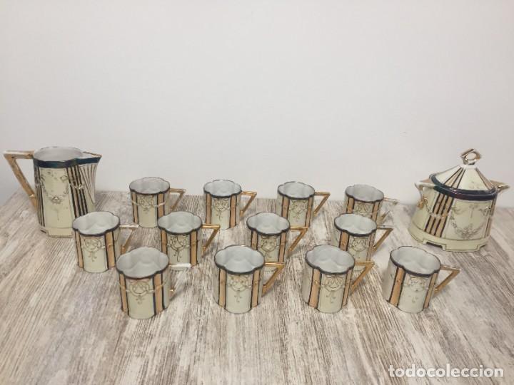 Antig&uuml;edades: JUEGO CAFE O TE CERAMICA ART-DECO