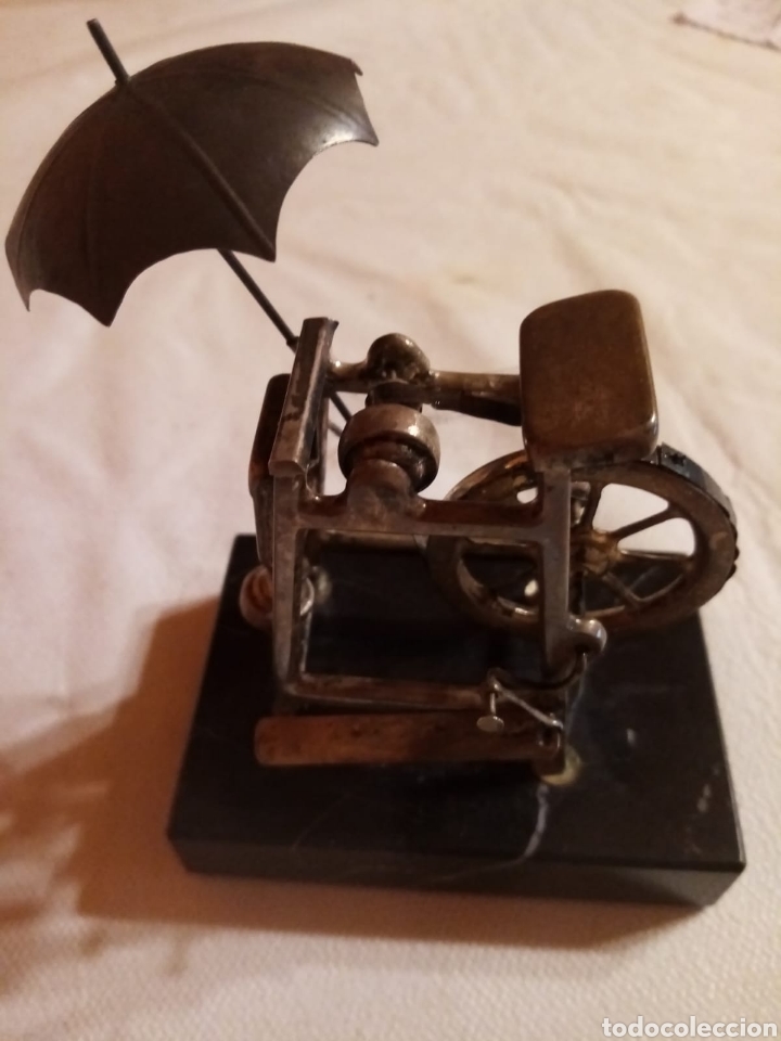 Antig&uuml;edades: Figura rueda de afilar de plata - Foto 8