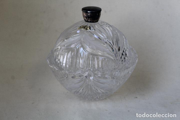 Antig&uuml;edades: joyero de cristal y plata de ley - Foto 1