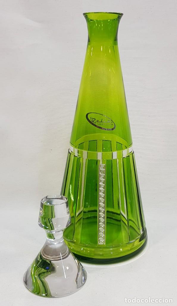 Antig&uuml;edades: Botella de cristal y plata lacada - Foto 1