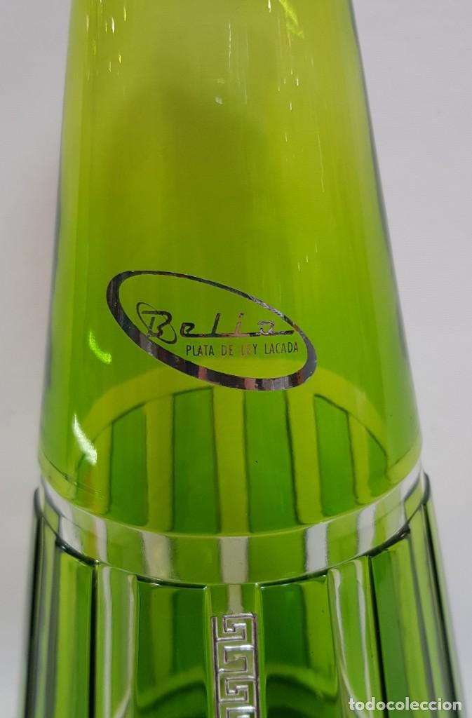 Antig&uuml;edades: Botella de cristal y plata lacada - Foto 4