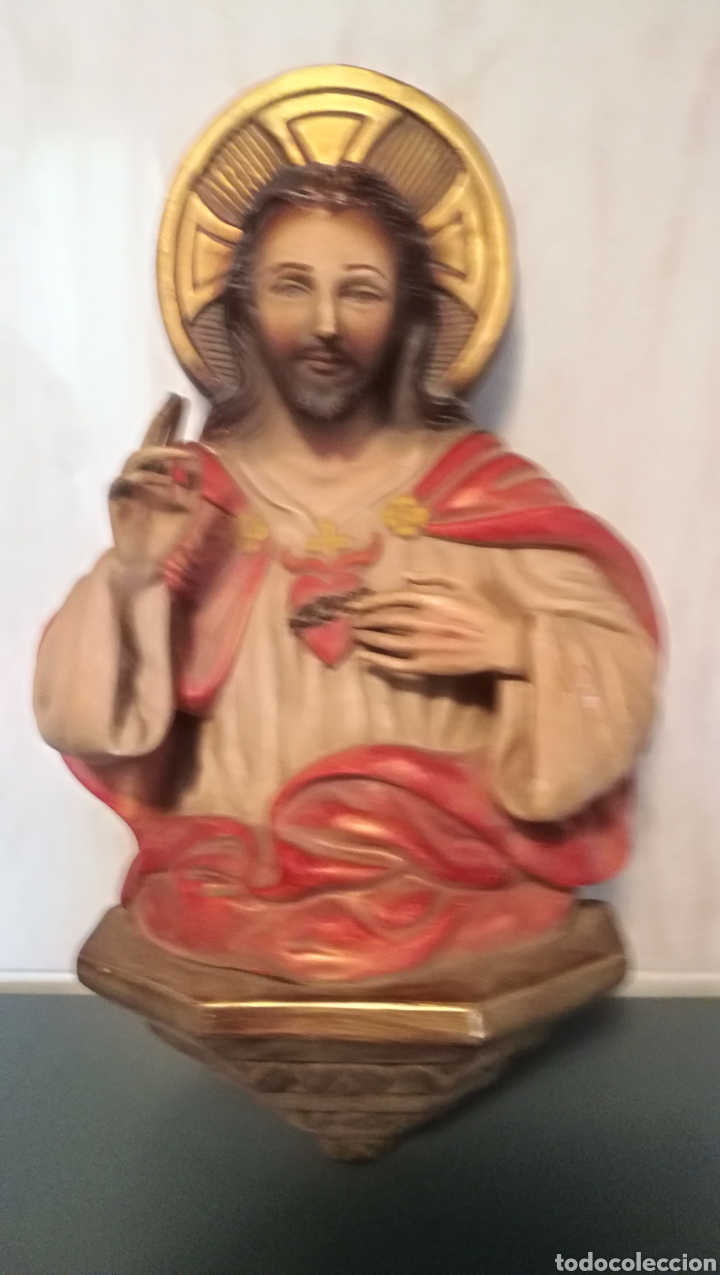 Antig&uuml;edades: CORAZON DE JESUS ESTUCO - Foto 2