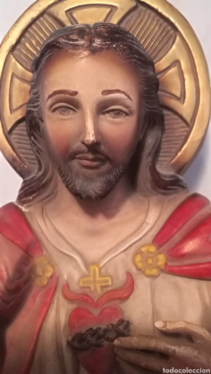 Antig&uuml;edades: CORAZON DE JESUS ESTUCO - Foto 3