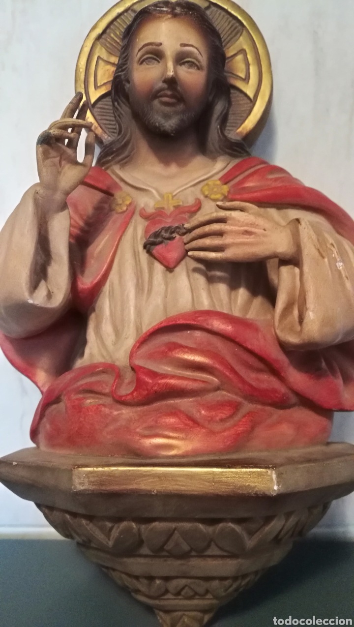 Antig&uuml;edades: CORAZON DE JESUS ESTUCO - Foto 1
