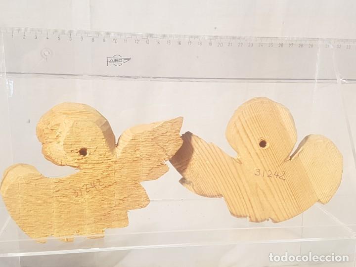 Antig&uuml;edades: Pareja Querubines de madera tallada - Foto 3