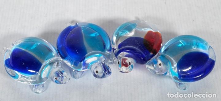 Antig&uuml;edades: 4 tortugas en cristal de murano - Foto 1