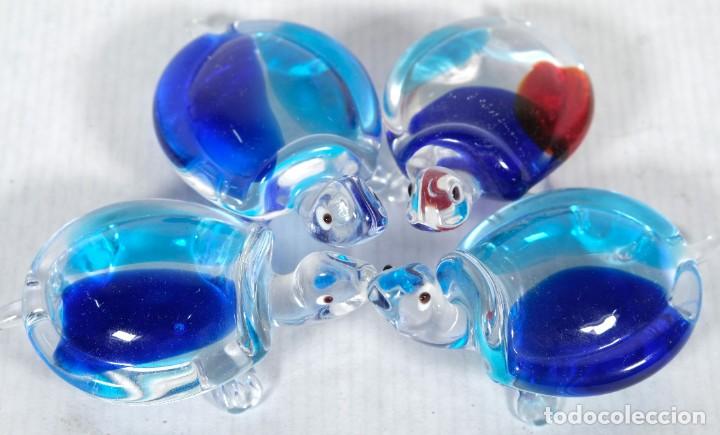 Antig&uuml;edades: 4 tortugas en cristal de murano - Foto 2