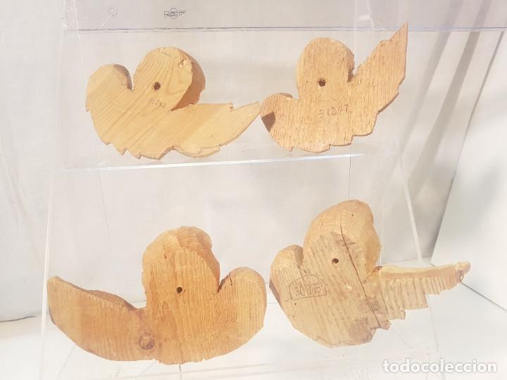 Antig&uuml;edades: Dos Parejas Querubines de madera tallada - Foto 2