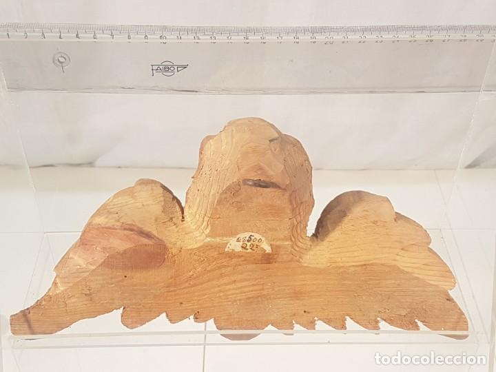 Antig&uuml;edades: Querubin de madera tallada - Foto 2
