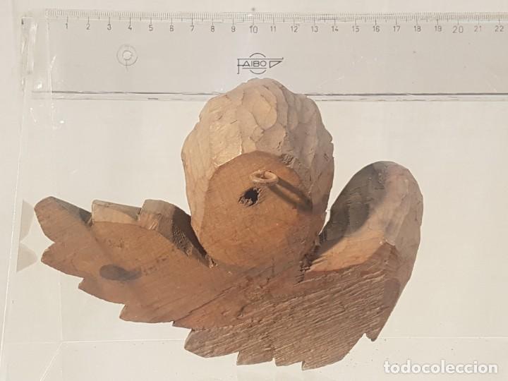 Antig&uuml;edades: Querubin de madera tallada - Foto 2