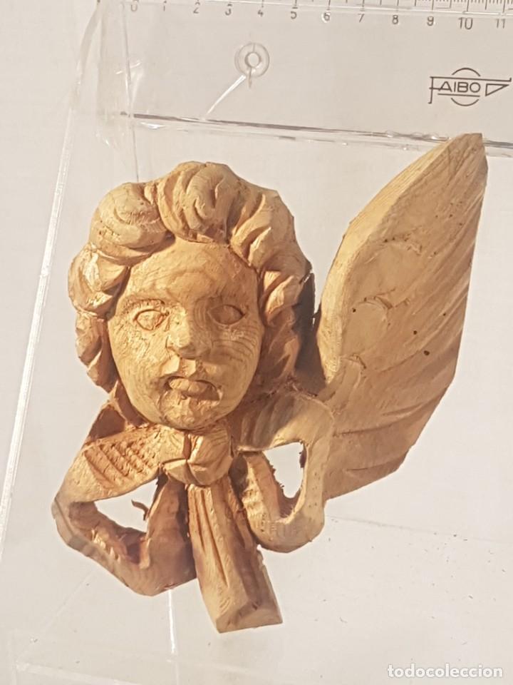 Antig&uuml;edades: Querubin de madera tallada - Foto 1