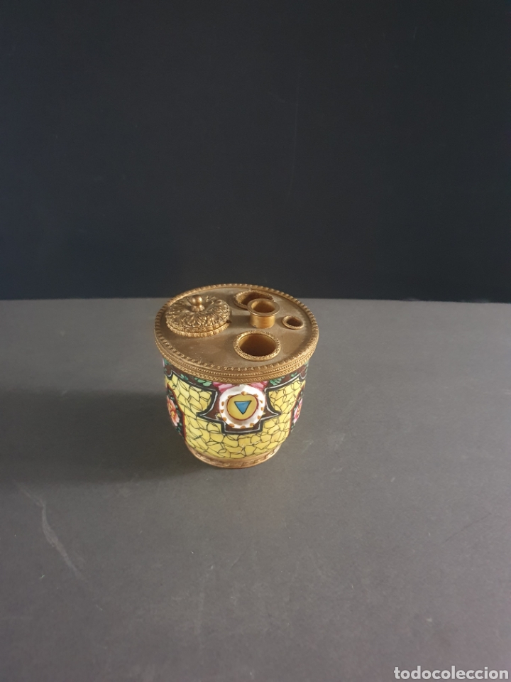Antig&uuml;edades: TINTERO PORCELANA FRANCIA - Foto 4