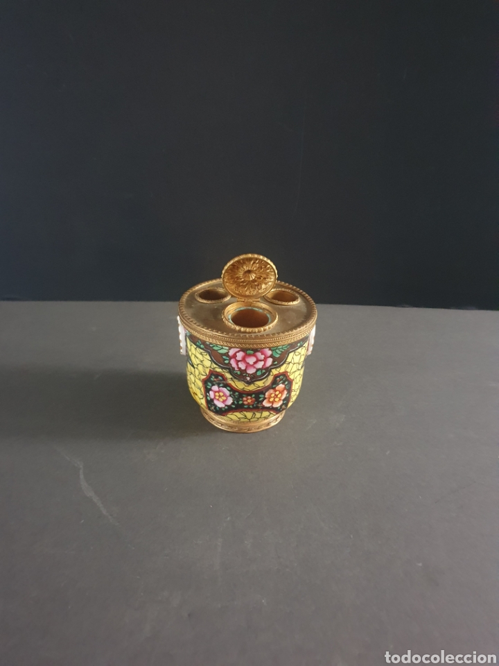 Antig&uuml;edades: TINTERO PORCELANA FRANCIA - Foto 7