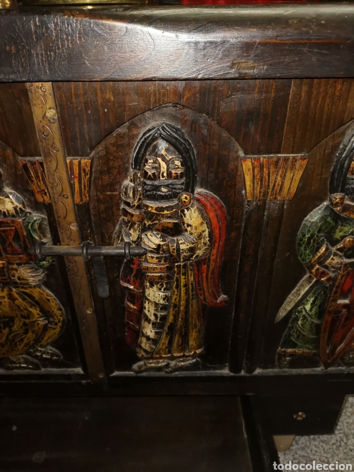 Antig&uuml;edades: Mesa de entrada, tallada a mano - Foto 3