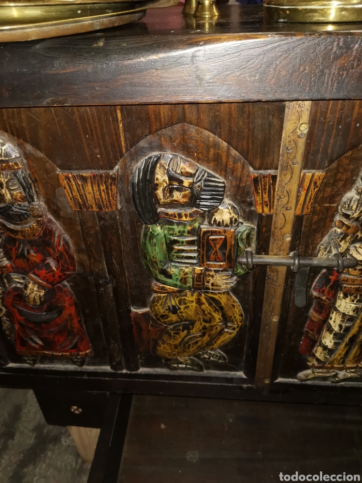 Antig&uuml;edades: Mesa de entrada, tallada a mano - Foto 4