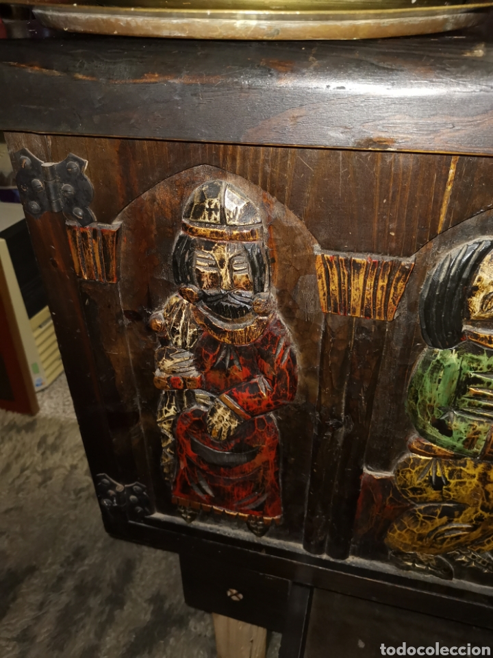 Antig&uuml;edades: Mesa de entrada, tallada a mano - Foto 5