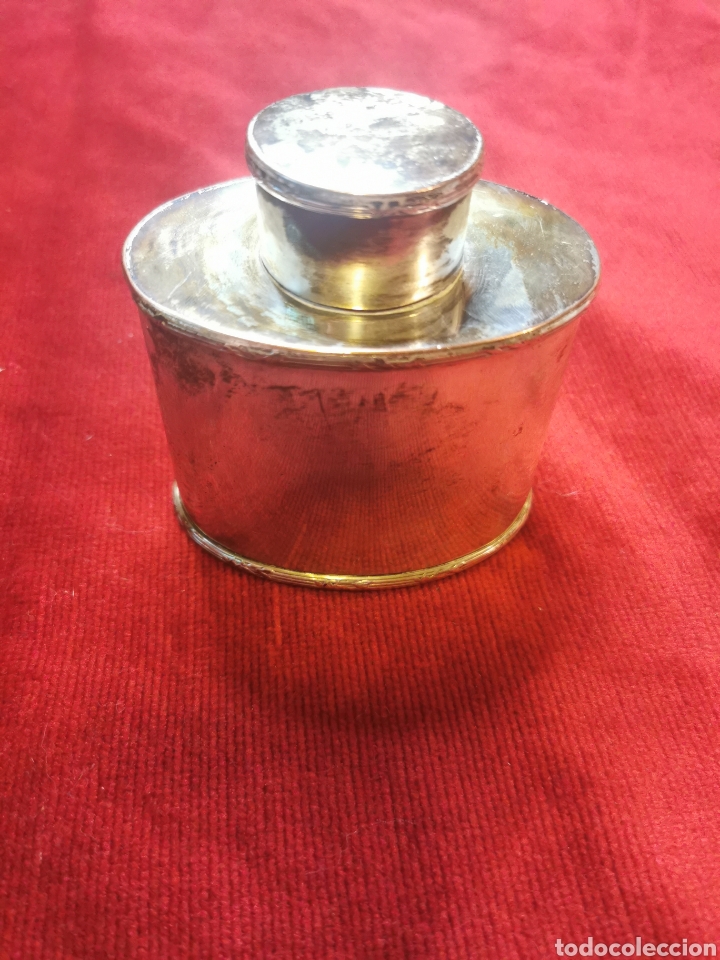 Antig&uuml;edades: Frasco creo que plata para guardar el t&eacute; - Foto 1