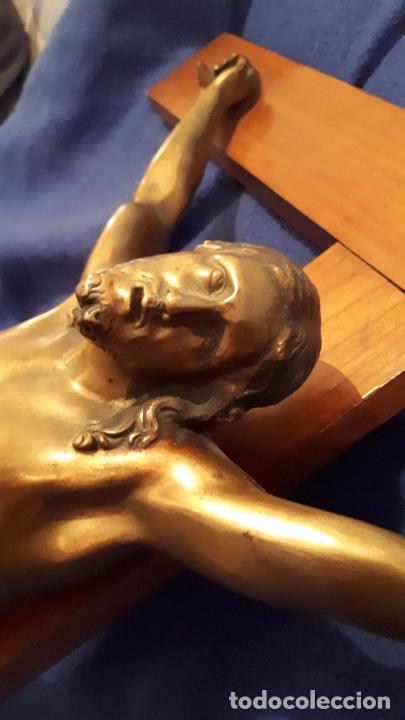 Antig&uuml;edades: Gran crucifijo de bronce - Foto 8