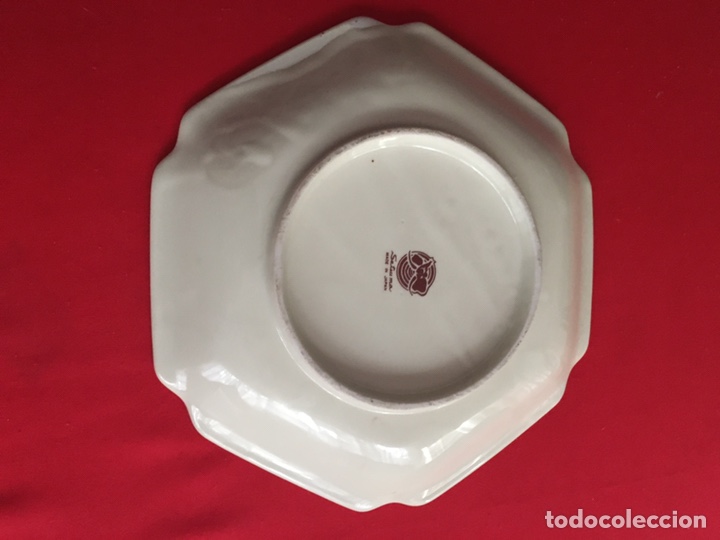 Antig&uuml;edades: Plato SATSUMA hexagonal con filo de oro - Foto 3