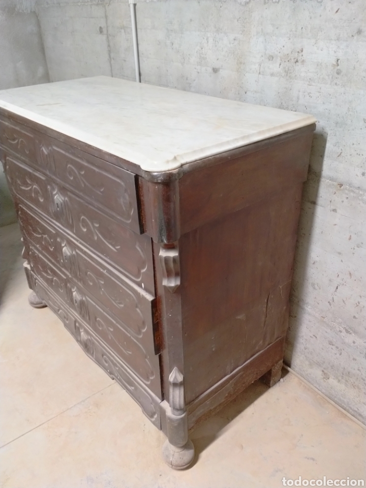 Antig&uuml;edades: Comoda de la ditada parte alta marmol - Foto 2