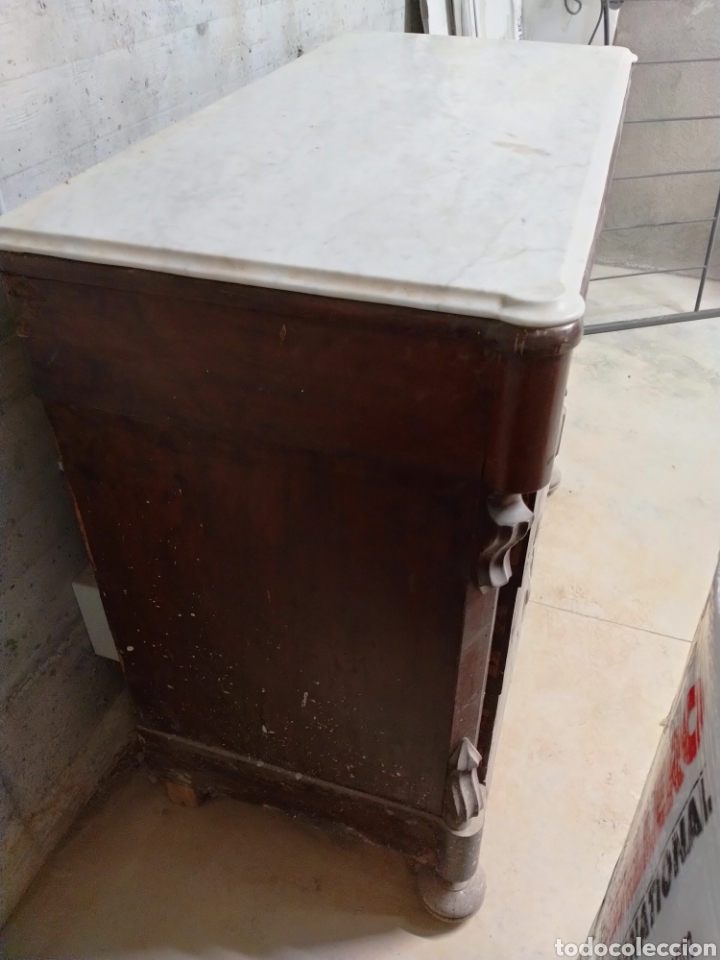 Antig&uuml;edades: Comoda de la ditada parte alta marmol - Foto 3