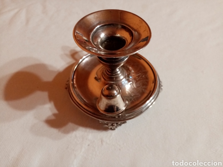 Antig&uuml;edades: Palmatoria de plata del siglo XIX - Foto 3