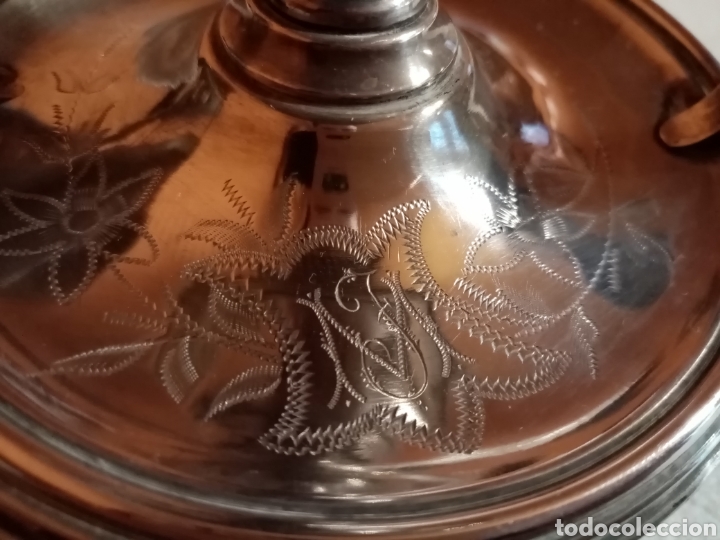 Antig&uuml;edades: Palmatoria de plata del siglo XIX - Foto 9