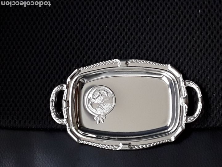 Antig&uuml;edades: BANDEJA PLATEADA PARA ANILLOS BODA-COMUNION - Foto 2