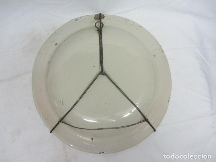 Antig&uuml;edades: Gran plato de Manises del siglo XIX - Foto 3