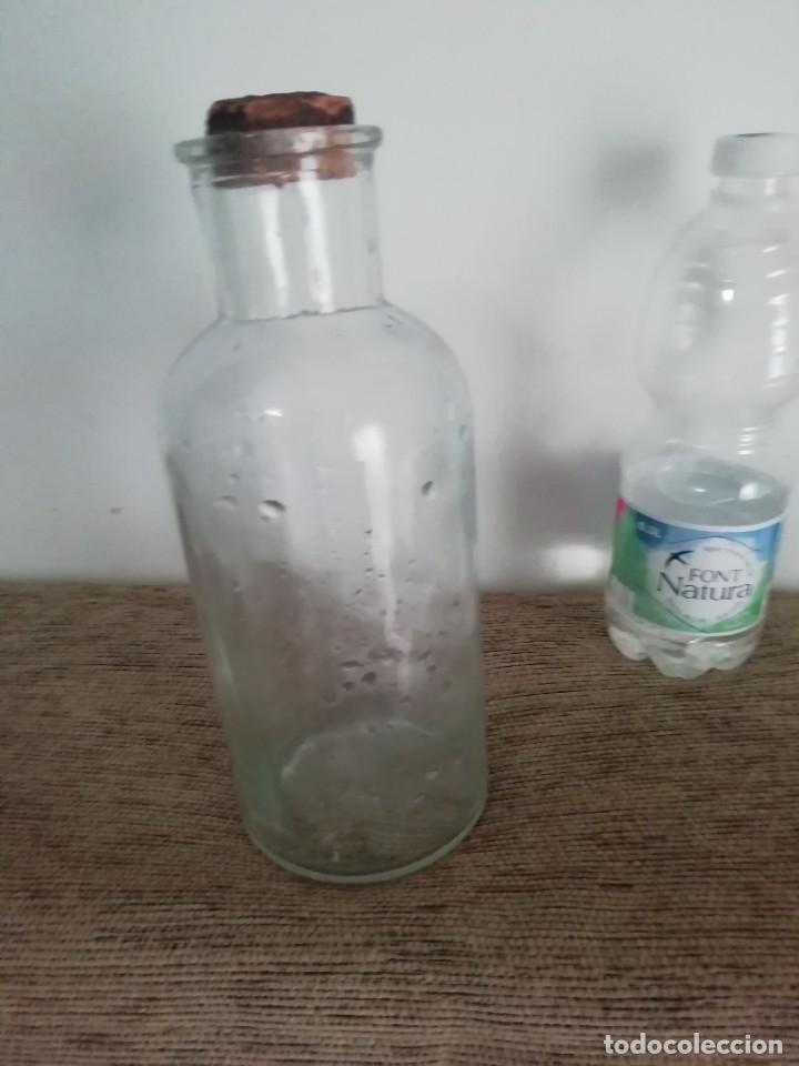 Antiquit&eacute;s: Antiguo Tarro grande de farmacia cristal mide 23 cm altura, 9 cm diametro