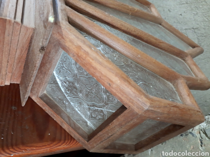 Antig&uuml;edades: Apliques de madera y cristal - Foto 5