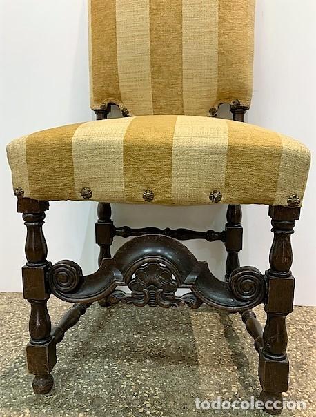 Antig&uuml;edades: SILLA TAPIZADA ESTILO LUIS XIII - Foto 4