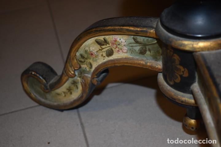 Antig&uuml;edades: ESPECTACULAR MESA ABATIBLE PINTADA A MANO - Foto 31