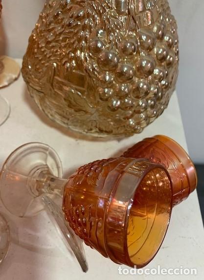 Antig&uuml;edades: Carnival Glass, servicio de licor. - Foto 2