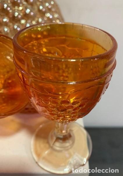 Antig&uuml;edades: Carnival Glass, servicio de licor. - Foto 3