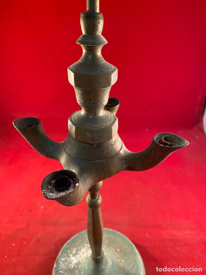Antig&uuml;edades: Antiguo candil de bronce - Foto 5