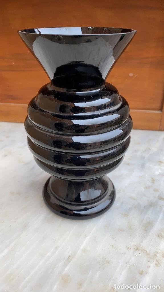 Antiques: VIOLETERO JARRON ANTIGUO DE OPALINA DE 16 CMS. DE ALTURA X 9 CMS. DE DIAMETRO