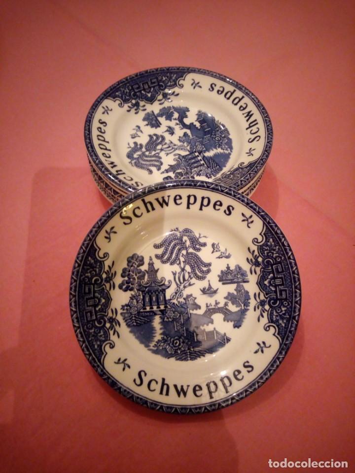 Antigüedades: Lote de 6 cuencos de aperitivos de porcelana enoch wedgwood tunstall ltd england schweppes - Foto 1 - 224105466