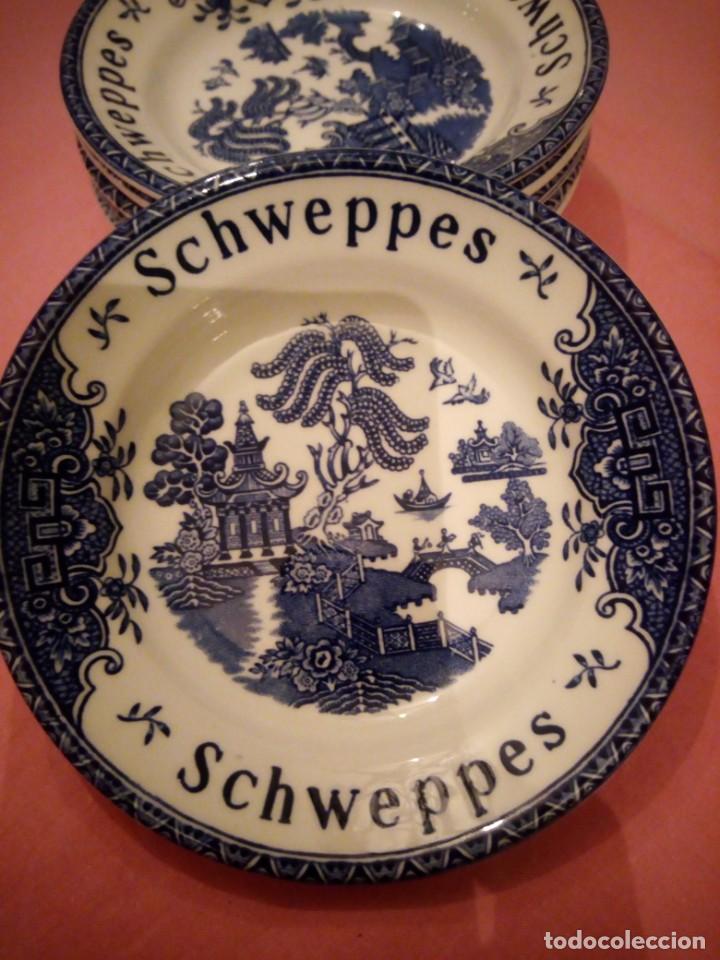 Antigüedades: Lote de 6 cuencos de aperitivos de porcelana enoch wedgwood tunstall ltd england schweppes - Foto 3 - 224105466