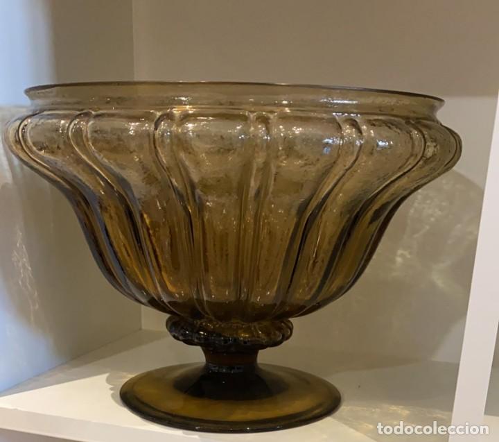 Antiques: CENTRO DE MESA ANTIGUO DE CRISTAL DE 24 CMS. X 32 CMS. DE DI&Aacute;METRO