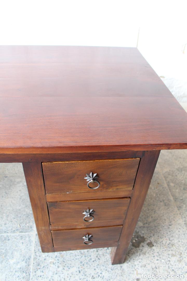 Antig&uuml;edades: mesa de despacho de estilo colonial - Foto 9
