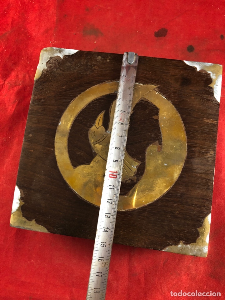 Antig&uuml;edades: CAJA DE MADERA CON INCRUSTACIONES DE BRONCE - Foto 4