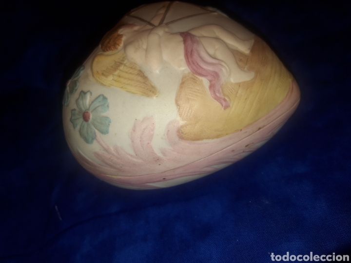 Antig&uuml;edades: ESPECTACULAR CAJA CORAZON DE BISCUIT 1900 APROX..... - Foto 21