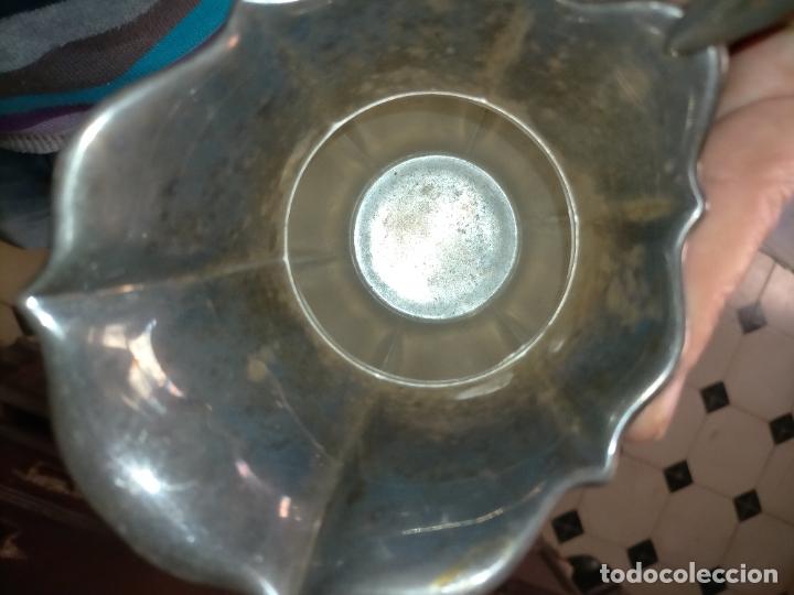 Antigüedades: gran jarra AGUAMANIL lechera o cafetera metal plateada ,19 CM APROXIMADOS LAVATORIO SEMANA SANTA - Foto 11 - 224171597