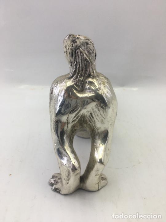 Antig&uuml;edades: FIGURA DE PERROS BA&Ntilde;ADA EN PLATA - Foto 5