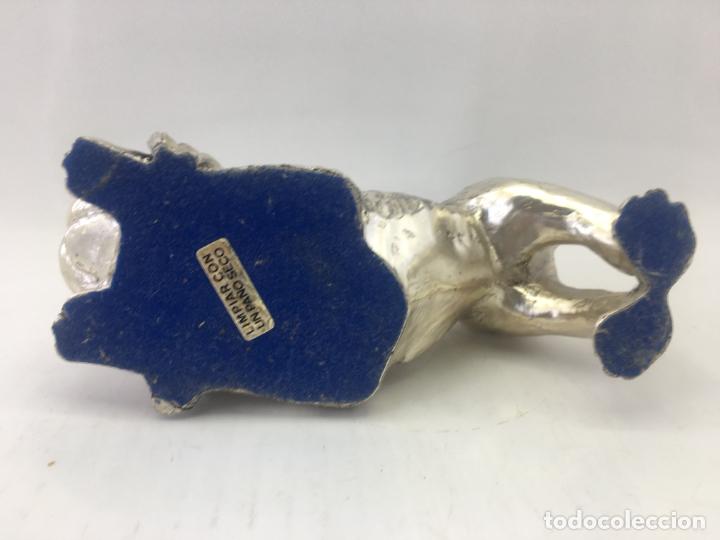 Antig&uuml;edades: FIGURA DE PERROS BA&Ntilde;ADA EN PLATA - Foto 7