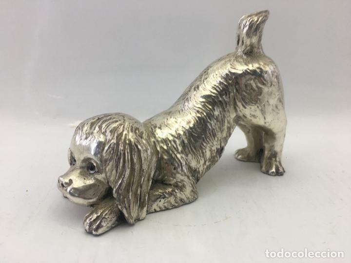 Antig&uuml;edades: FIGURA DE PERROS BA&Ntilde;ADA EN PLATA - Foto 9