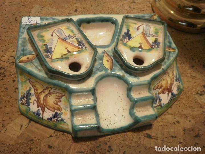 Antig&uuml;edades: Tintero de cer&aacute;mica. - Foto 4